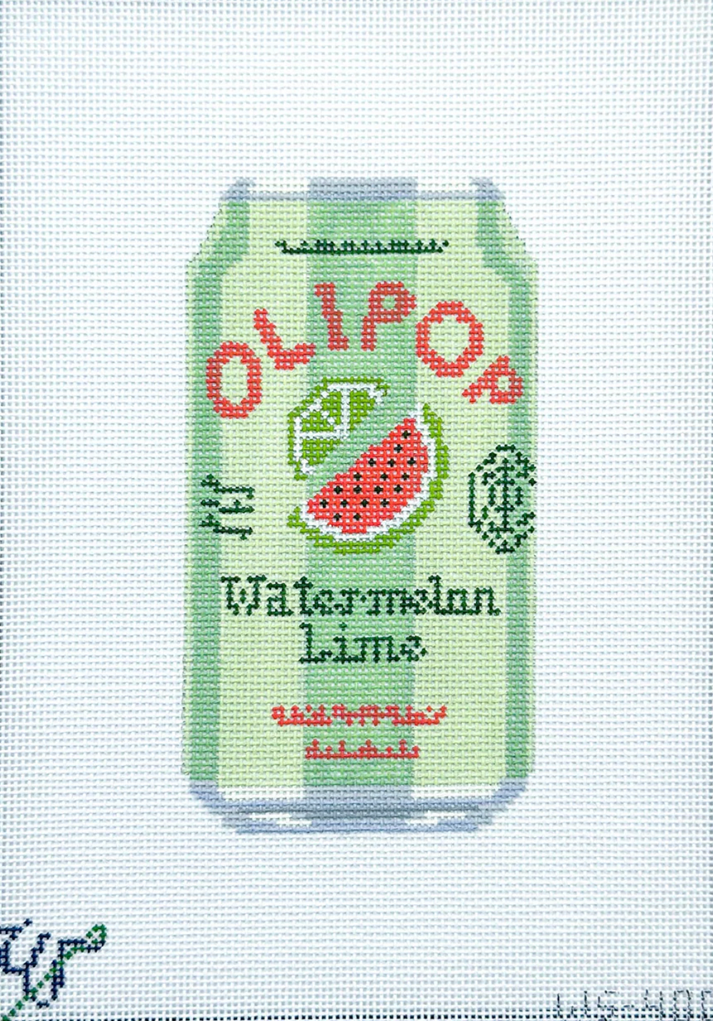 wipstitch Watermelon Lime ollipop needlepoint canvas
