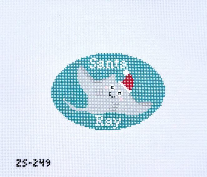 ziggy stitches Santa Ray Printed needlepoint Canvas