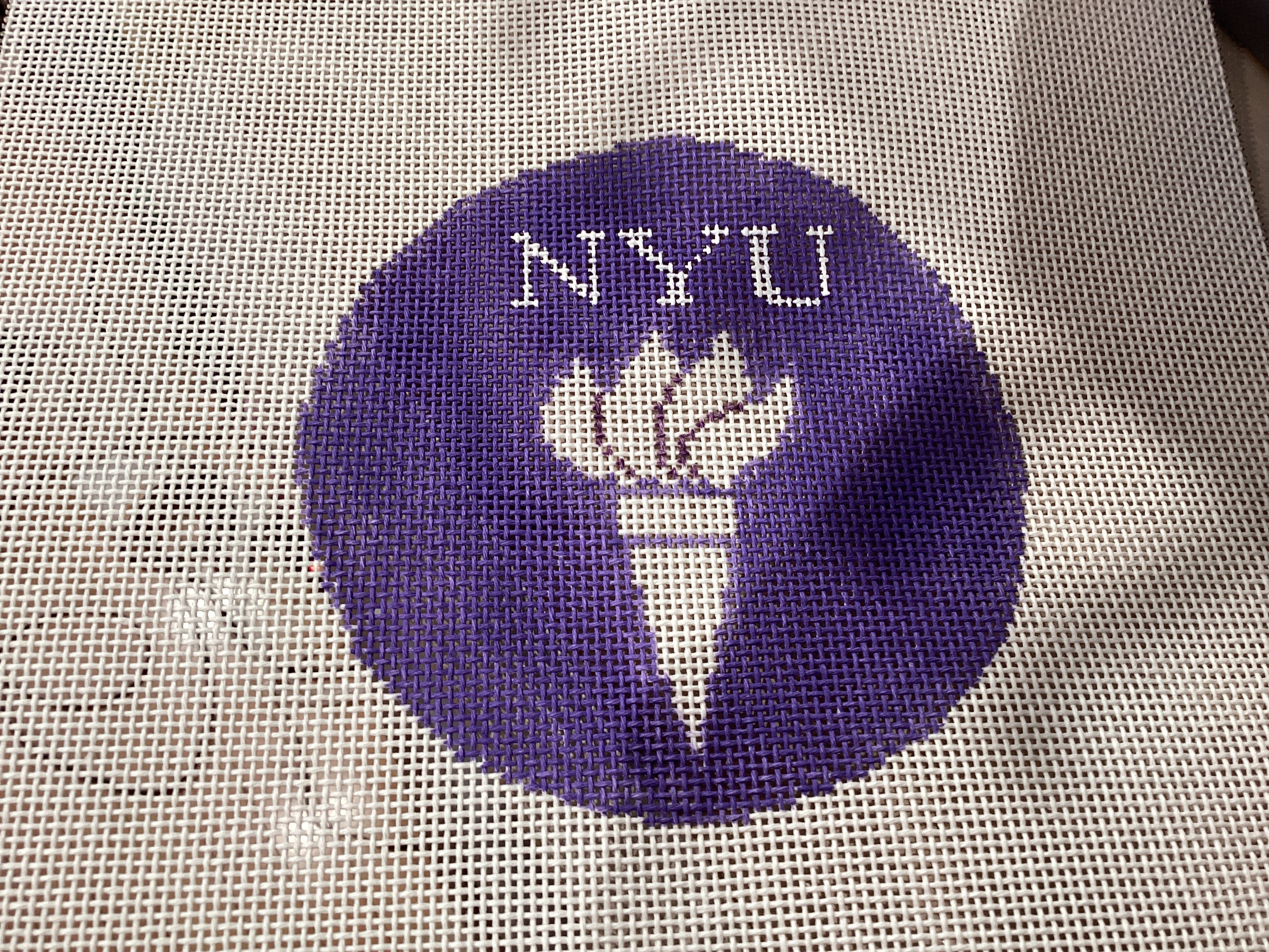 NYU Round Ornament