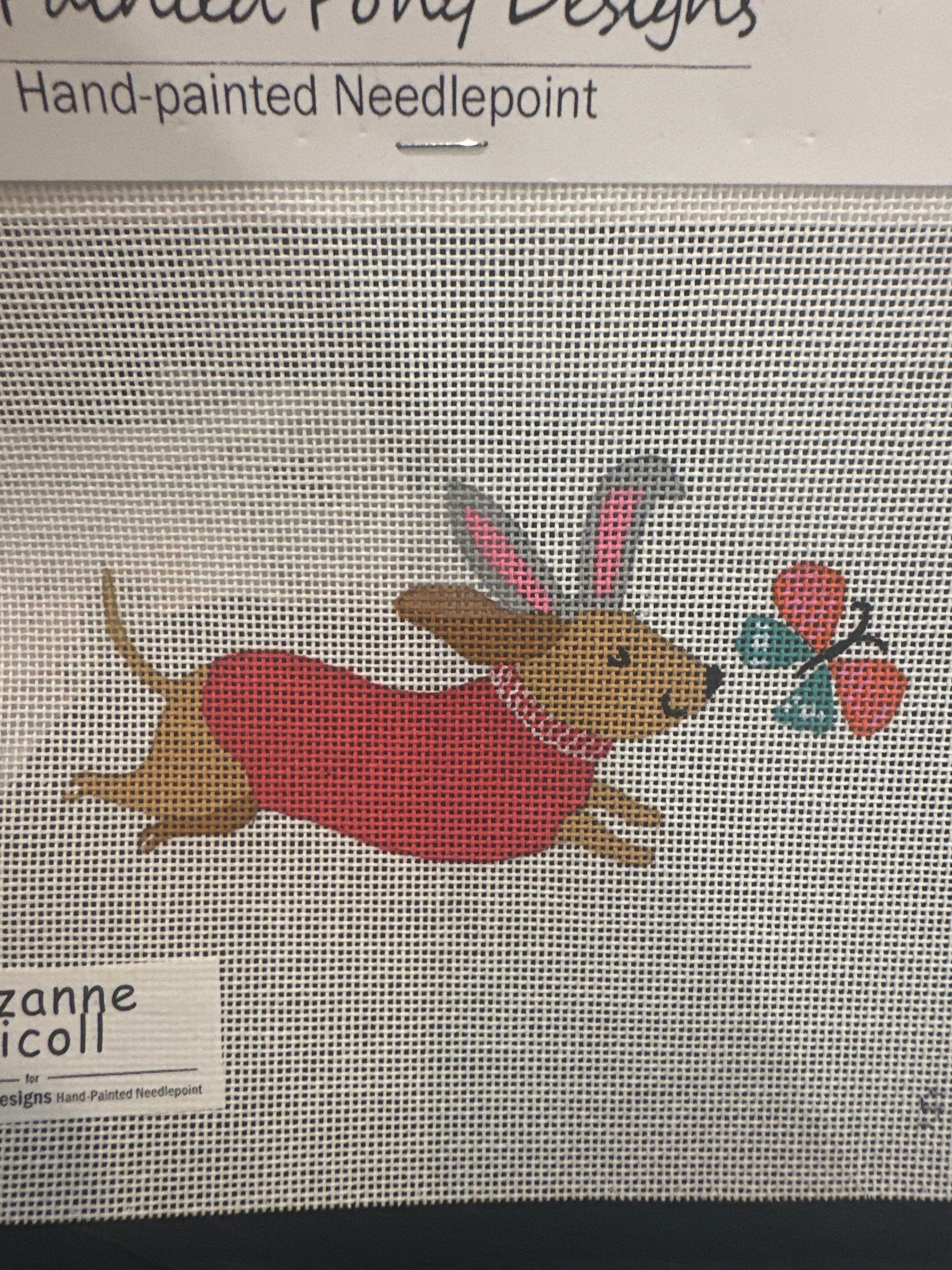 Easter: Duchshound Chasing Butterfly