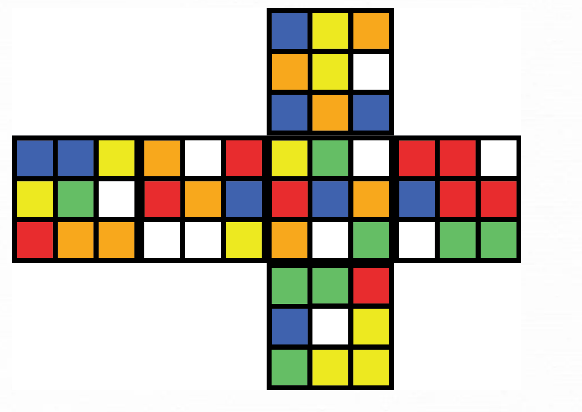 a bradley 3D Rubiks Cube Large needlepoint canvas