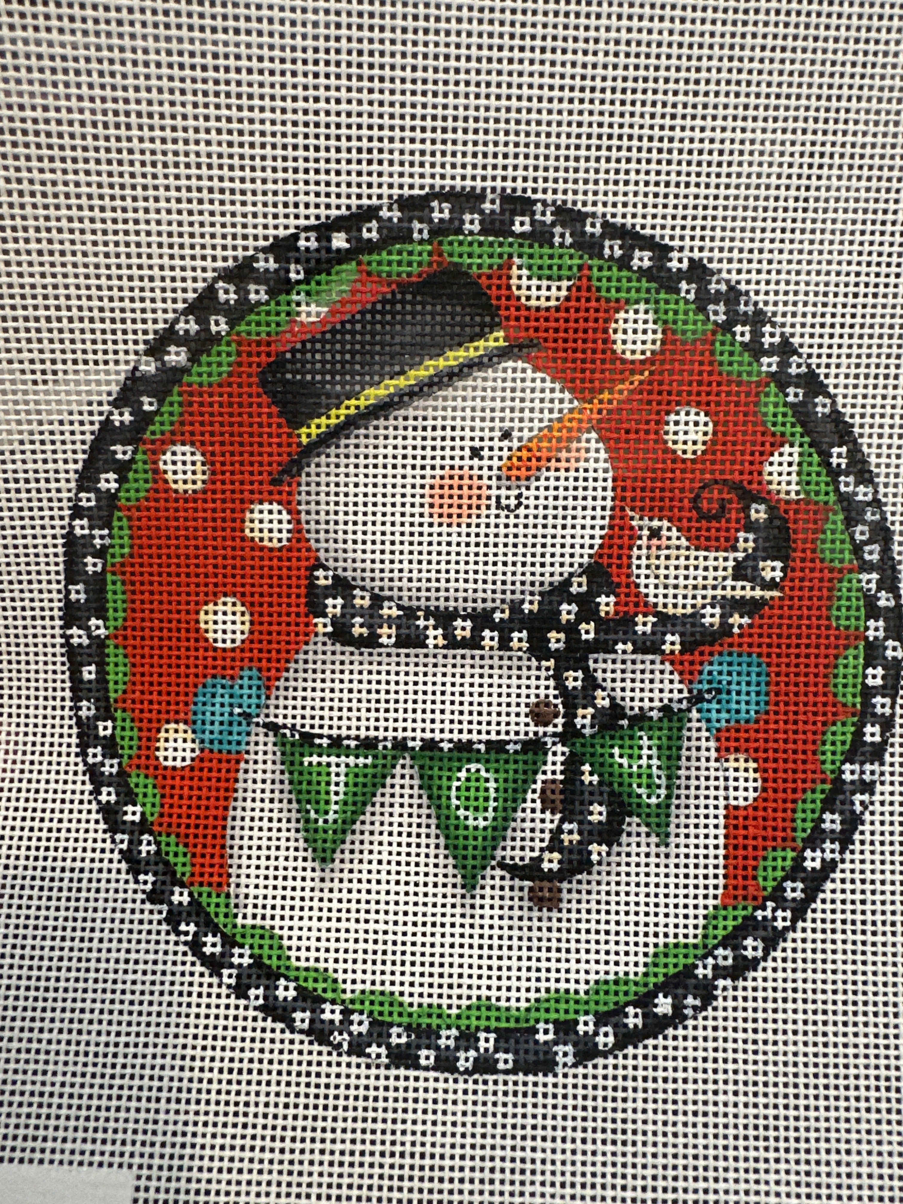 Christmas: Joy Snowman Round