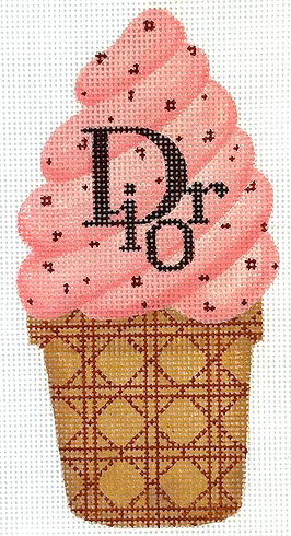 Mini Designer Dessert – Dior Soft Serve Peach Chocolate Chip Soft Serve Cone