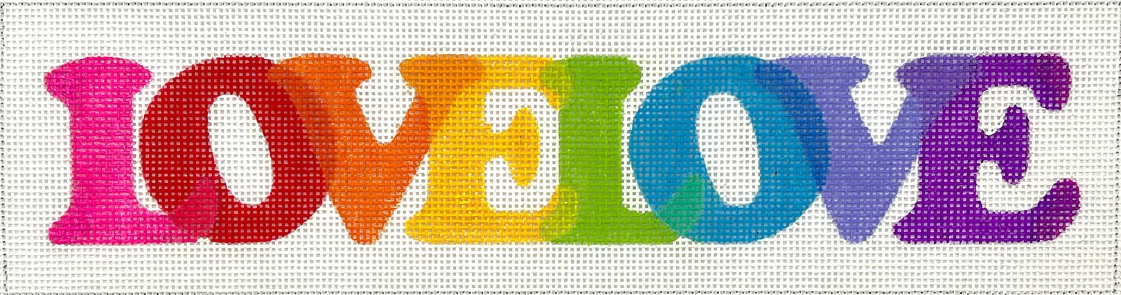 “LOVELOVE” – overlapping letters in rainbow colors     SS-263