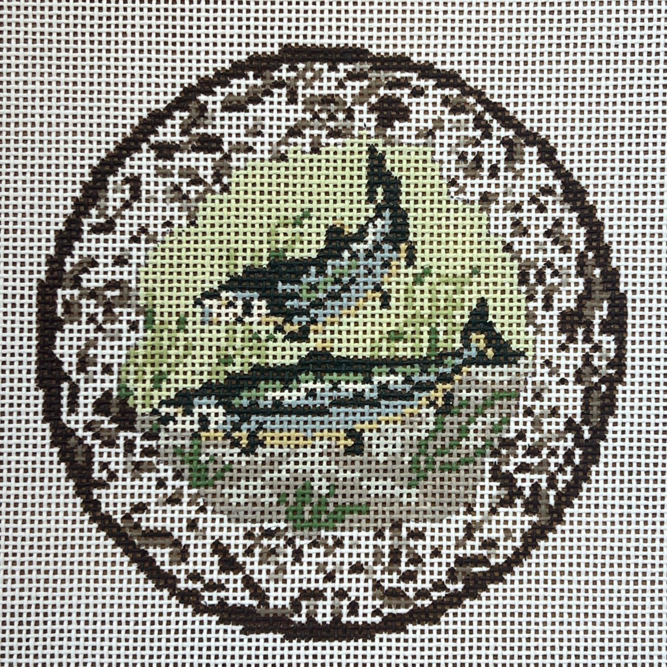 Transferware Salmon Plate