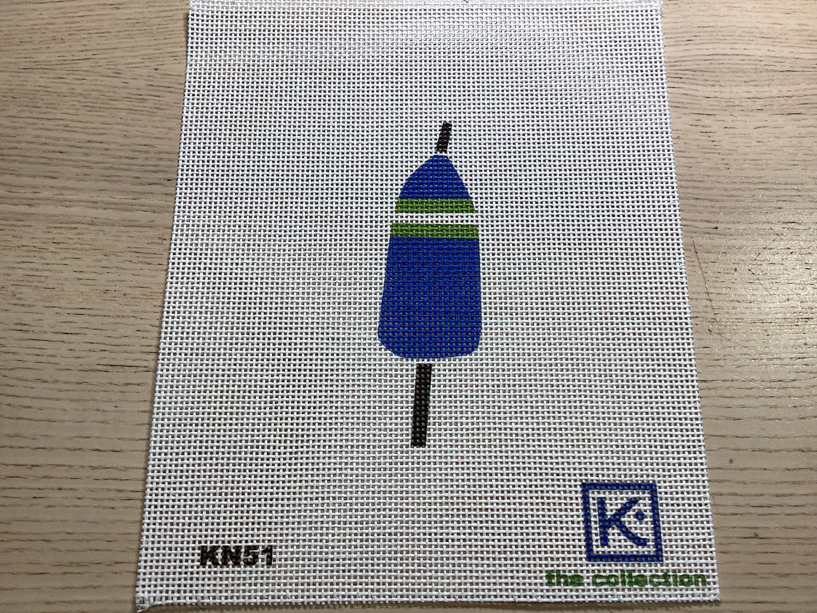 Blue and lime buoy