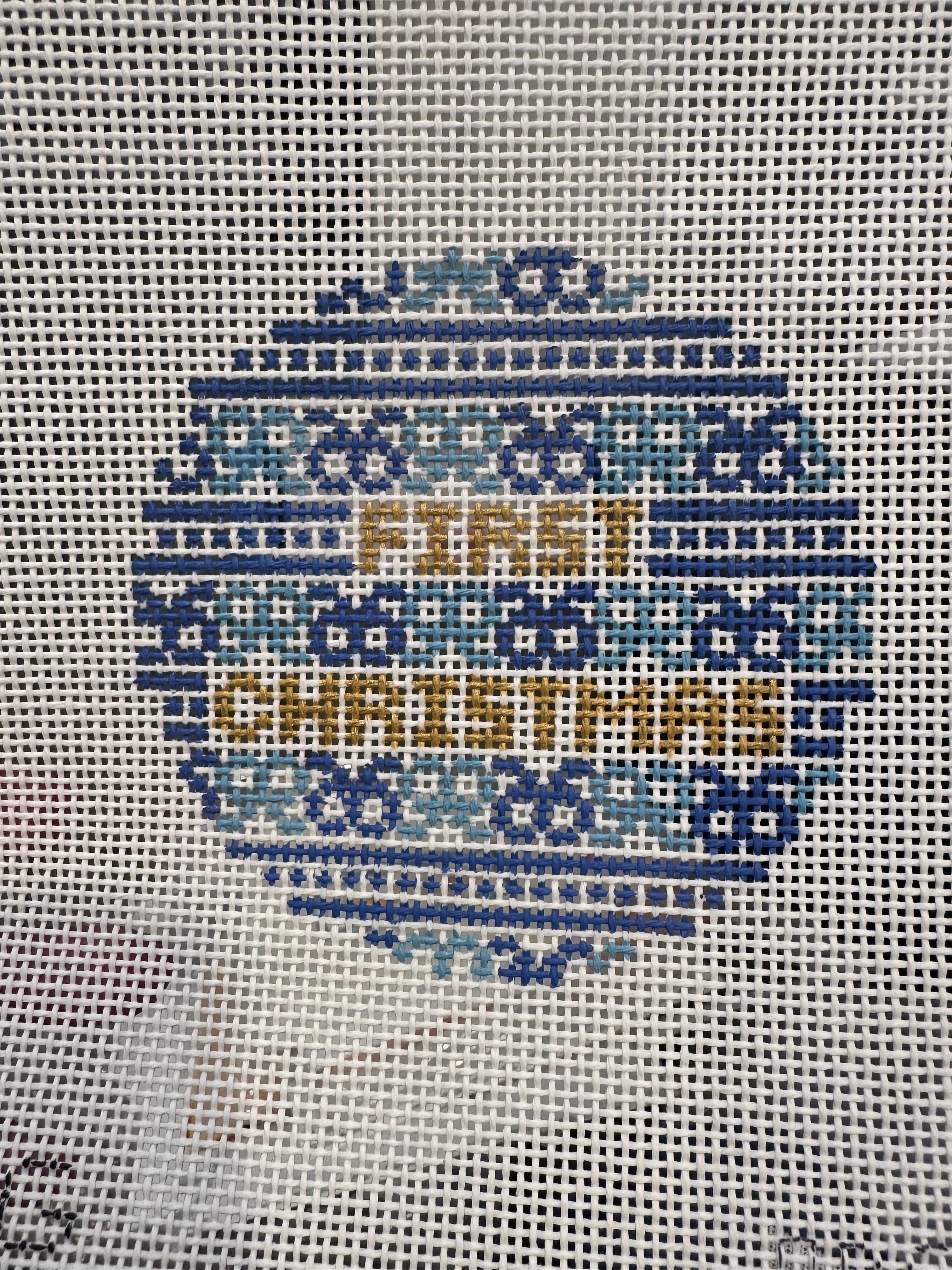 First Christmas Blue Round