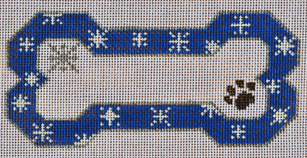 BP Designs: Blue Snow Flake Bone Ornament on 13M