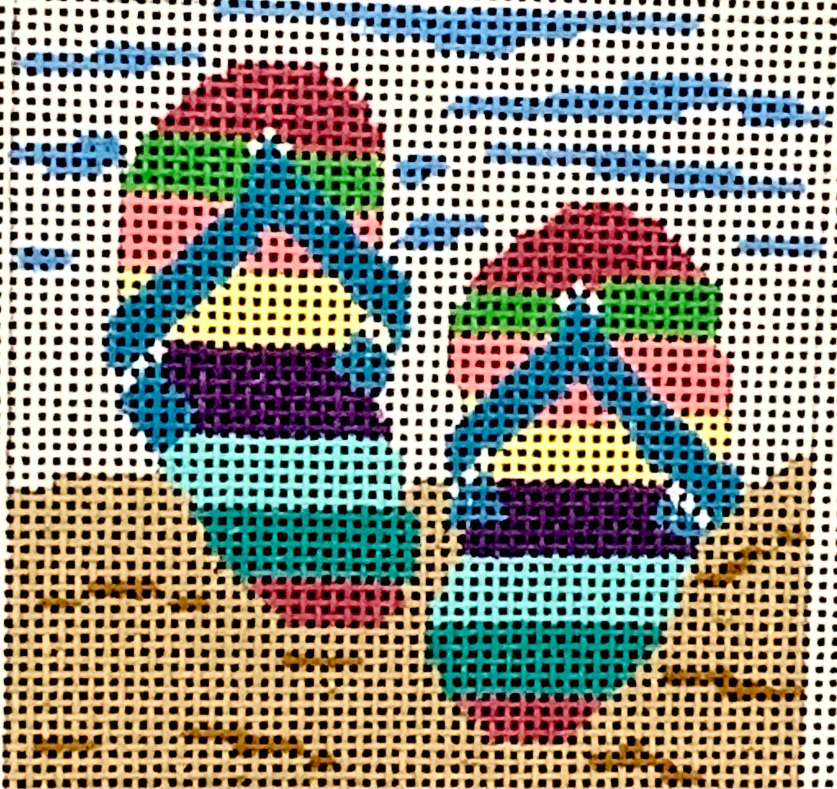 BP Designs: Flip Flop on 13 Mesh