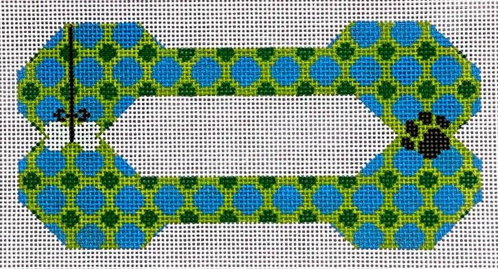 BP Designs: Dog Bone - Paw & Bone - Blue and Green