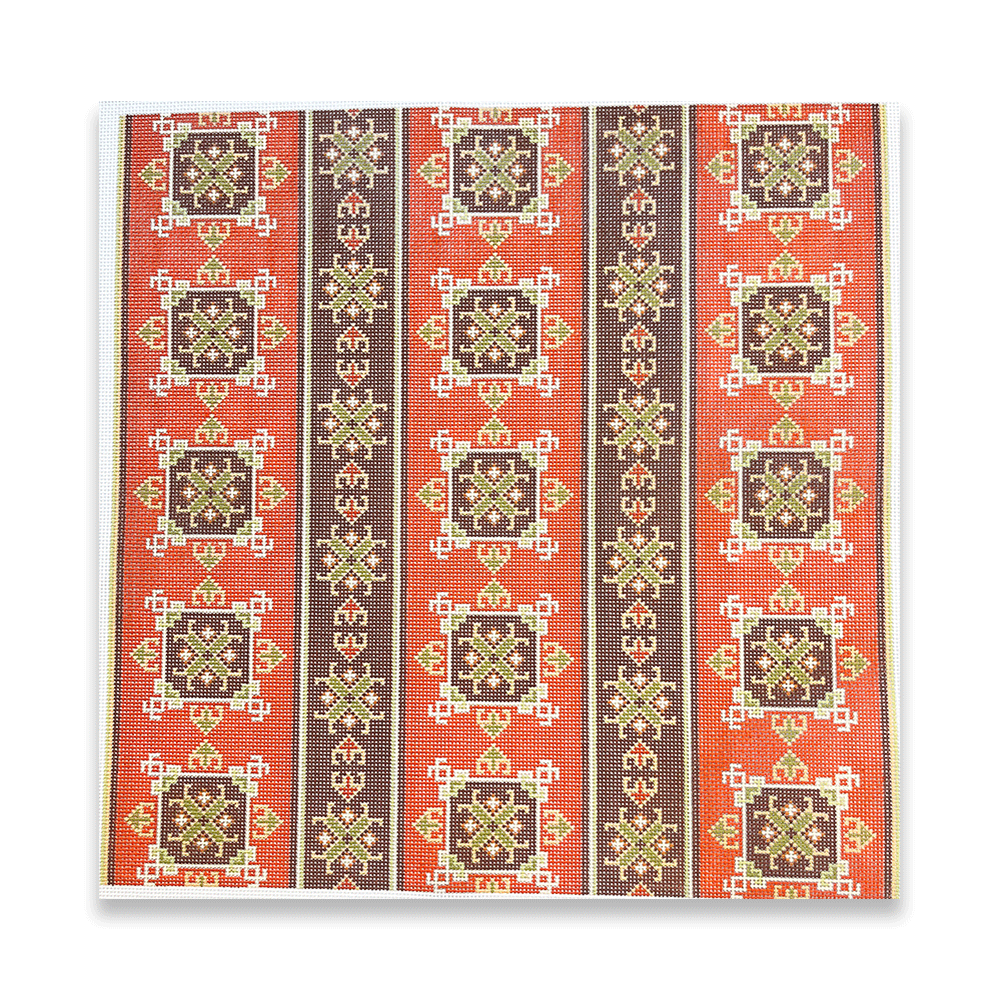 Burnt Orange Kazak Stripe