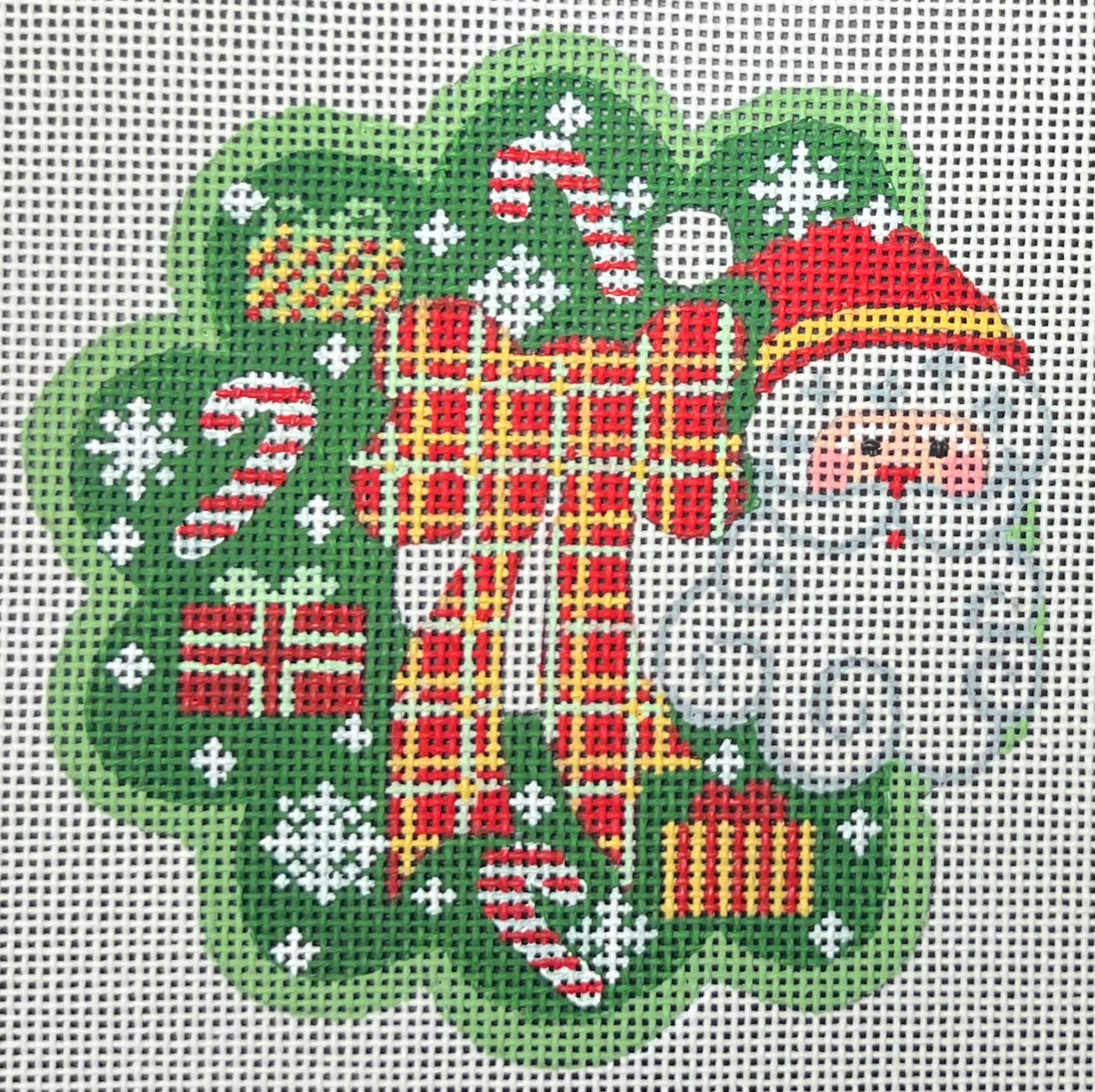 Cheryl Huckaby: Wreath Ornament - Santa