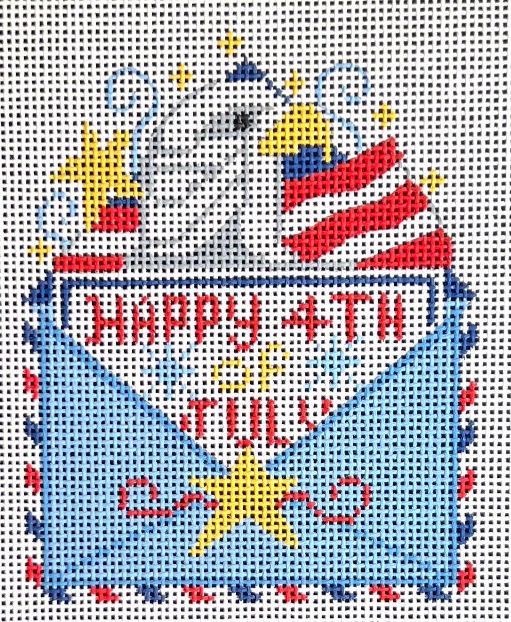 Cheryl Huckaby: Happy 4th of July Letter - stitchguide available