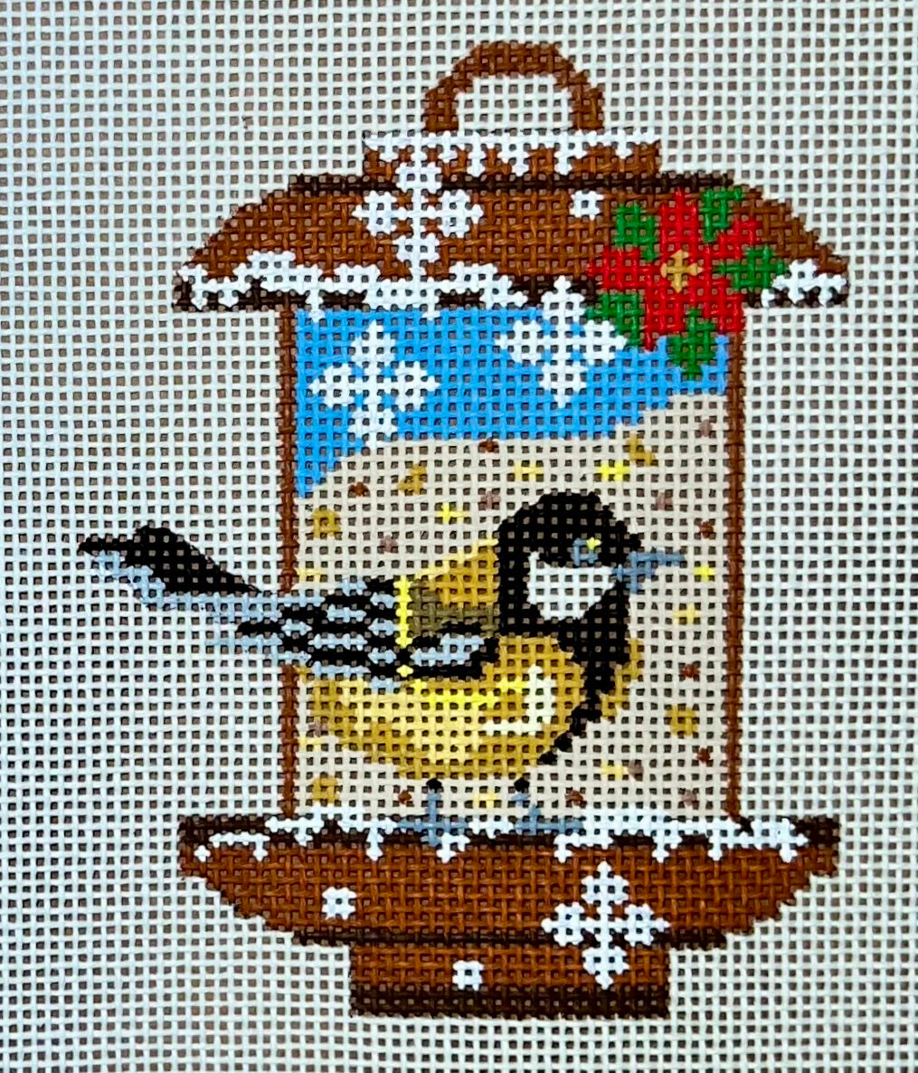 Cheryl Huckaby: Bird Feeder - Chickadee - stitchguide available