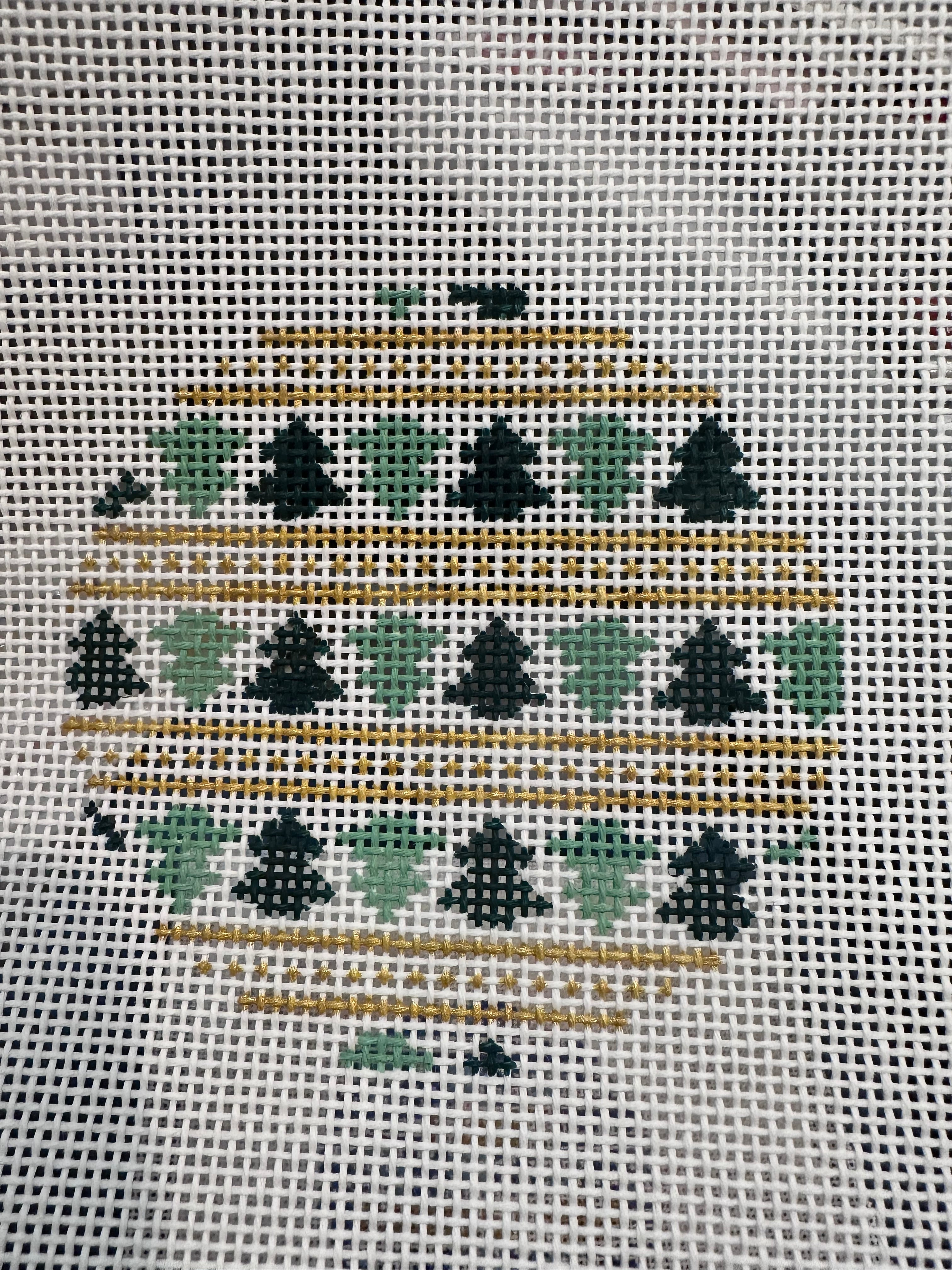 Christmas Tree Stripe Round