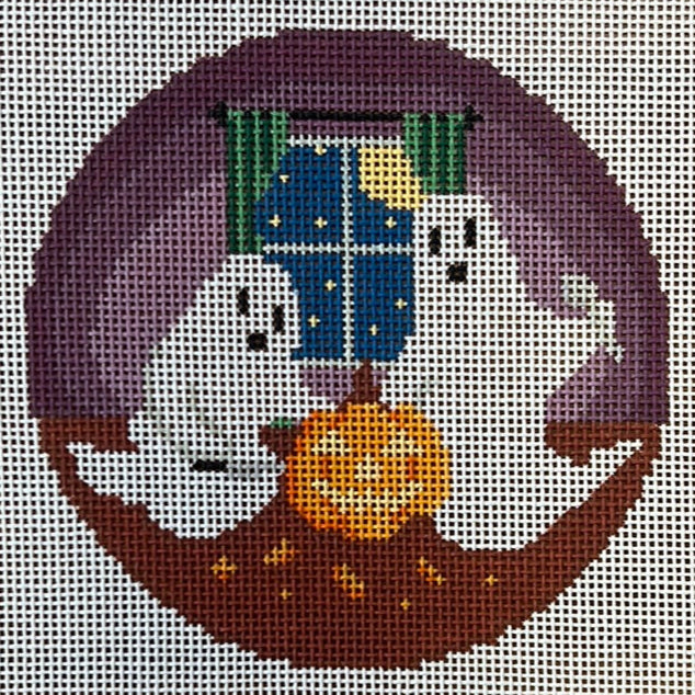 Ghosts Carving Pumpkins