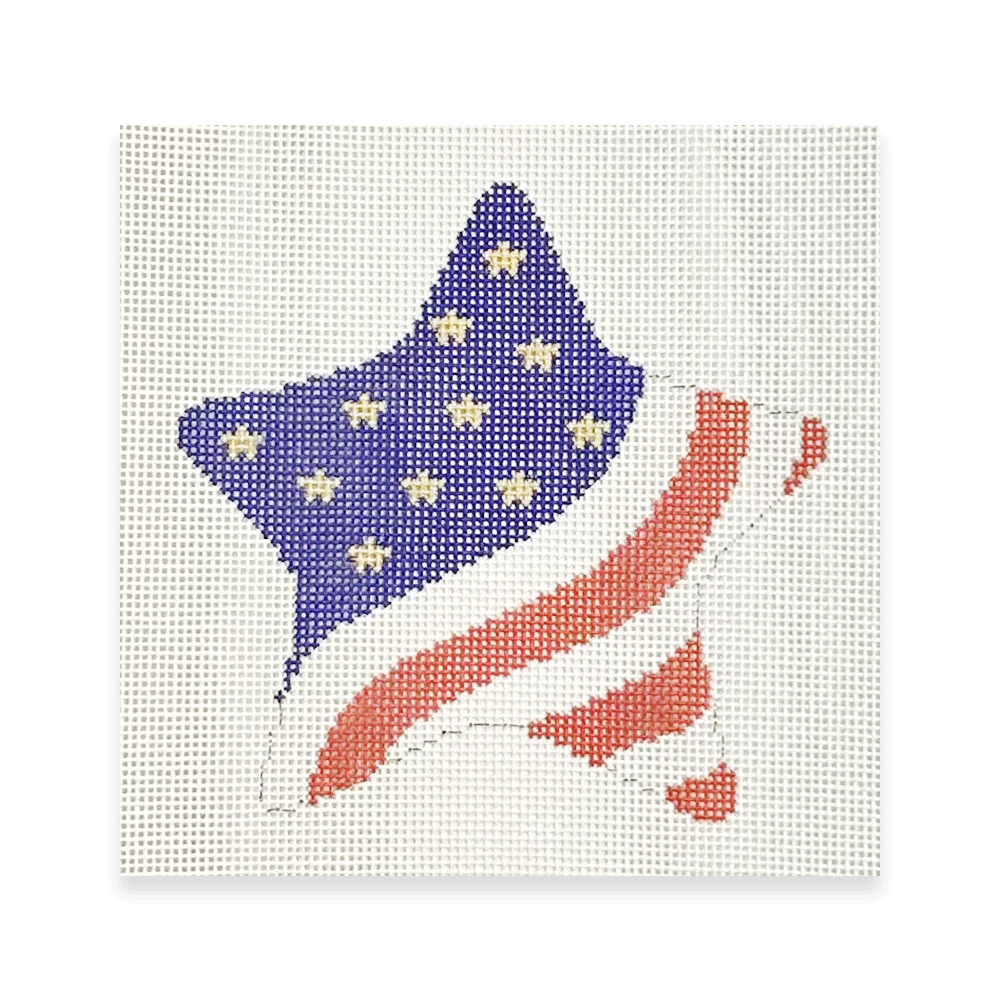 Flag Wave Star Ornament