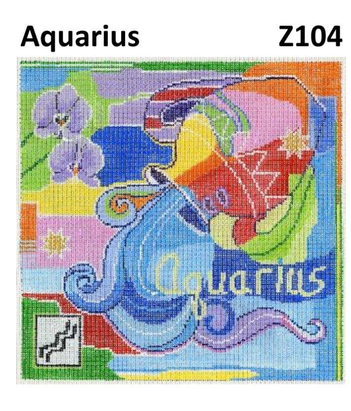 Z104 - Aquarius Zodiac Square