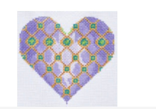 Tanya Mertel: (Purple Geometric Heart)