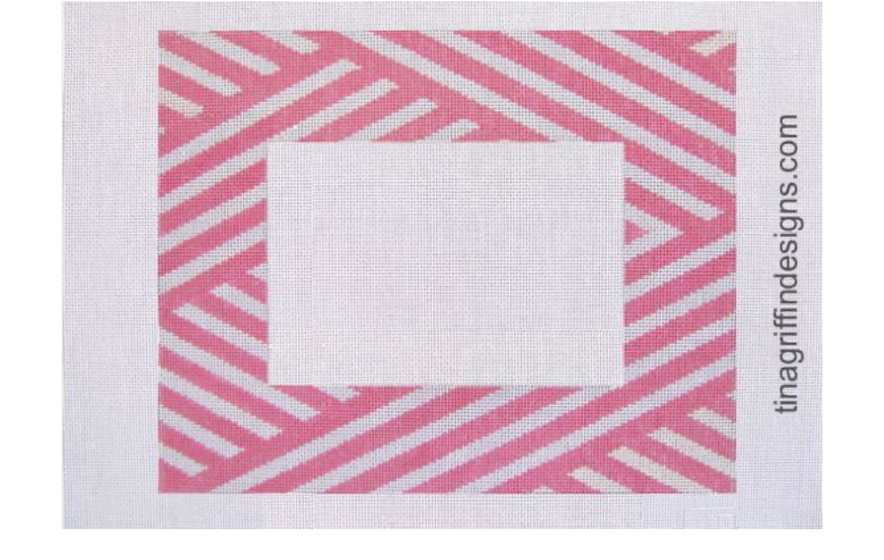 Pink & White Stripe Frame