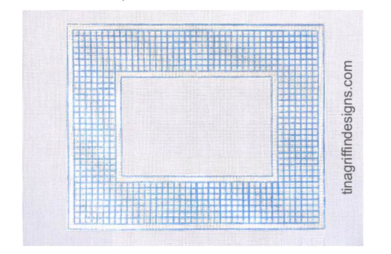 Blue & White Check Frame