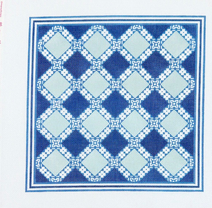 Mosaic Tile (Blue) - includes stitch guide