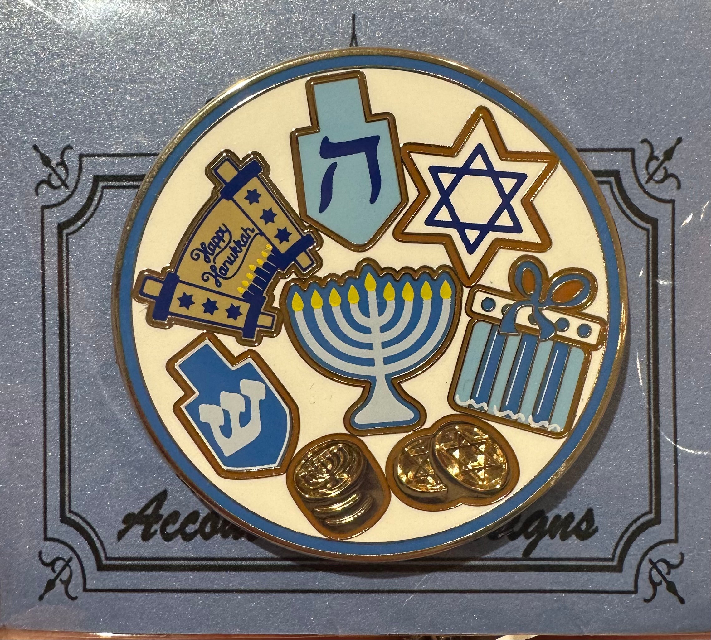 Hanukkah Plate Needleminder