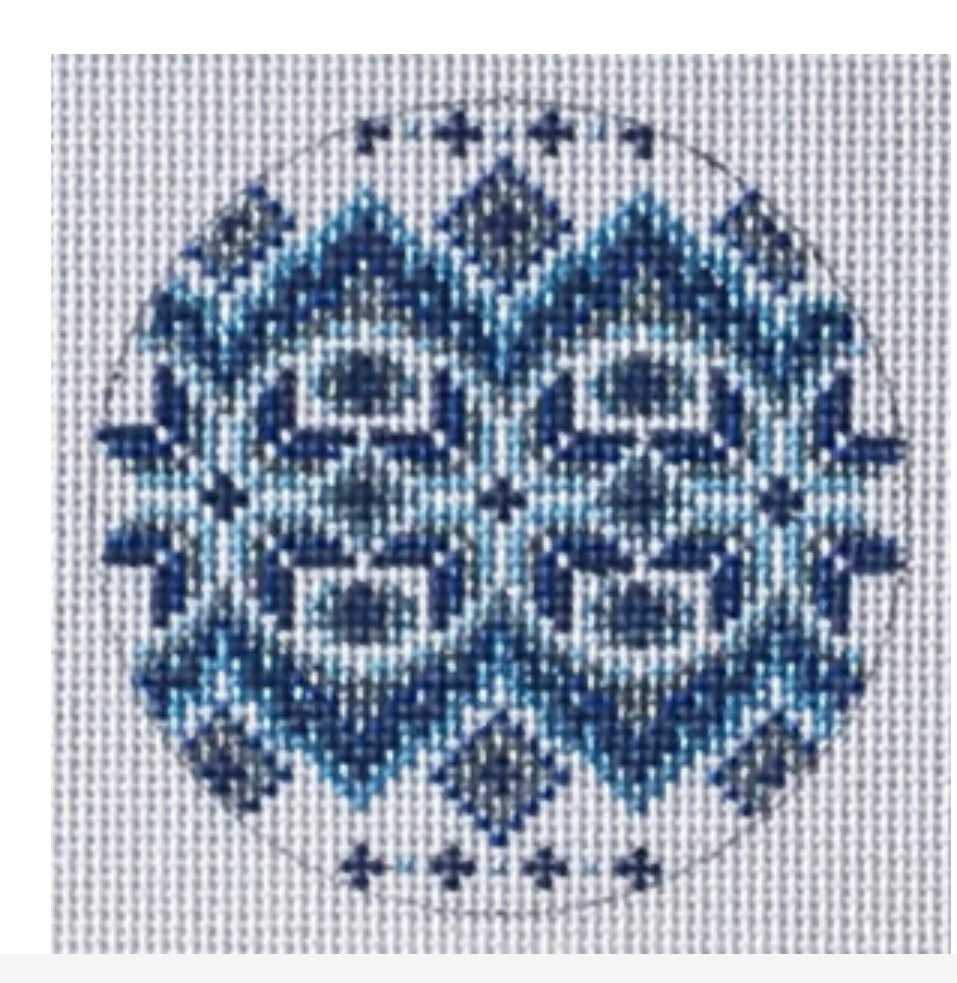 Tanya Mertel: (Blue/White Round)