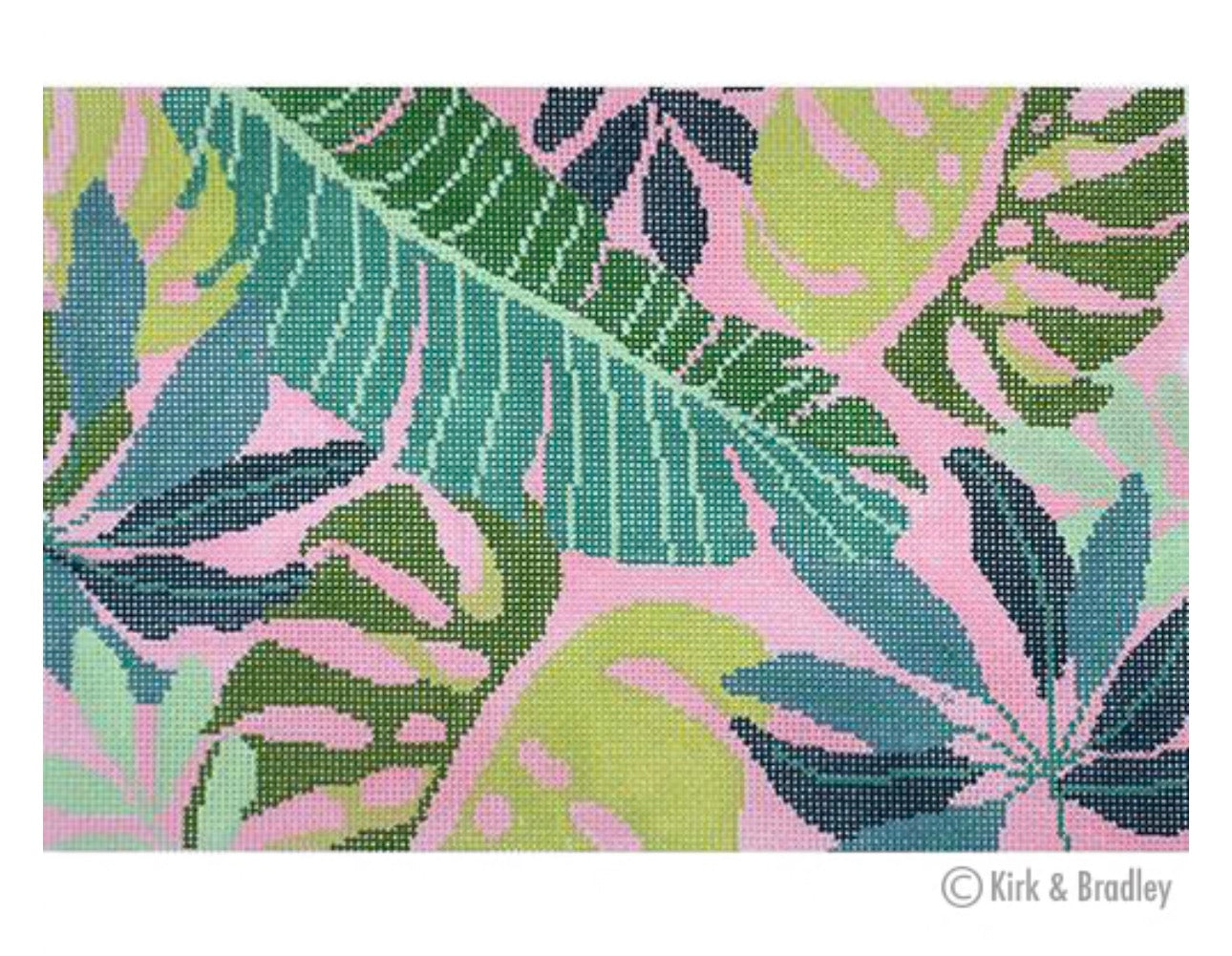 KB 1403 - Tropical Leaves Clutch - Pink