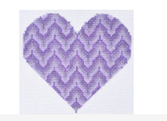 Tanya Mertel: (Purple Bargello Heart)