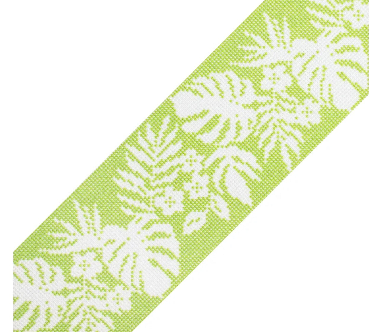 NTG KB278 - Hibiscus Band - Green on White