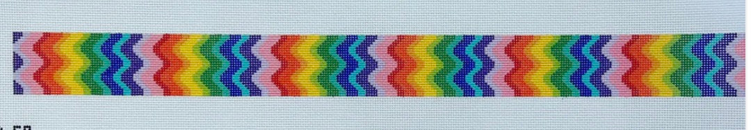 Purse strap - rainbow bargello