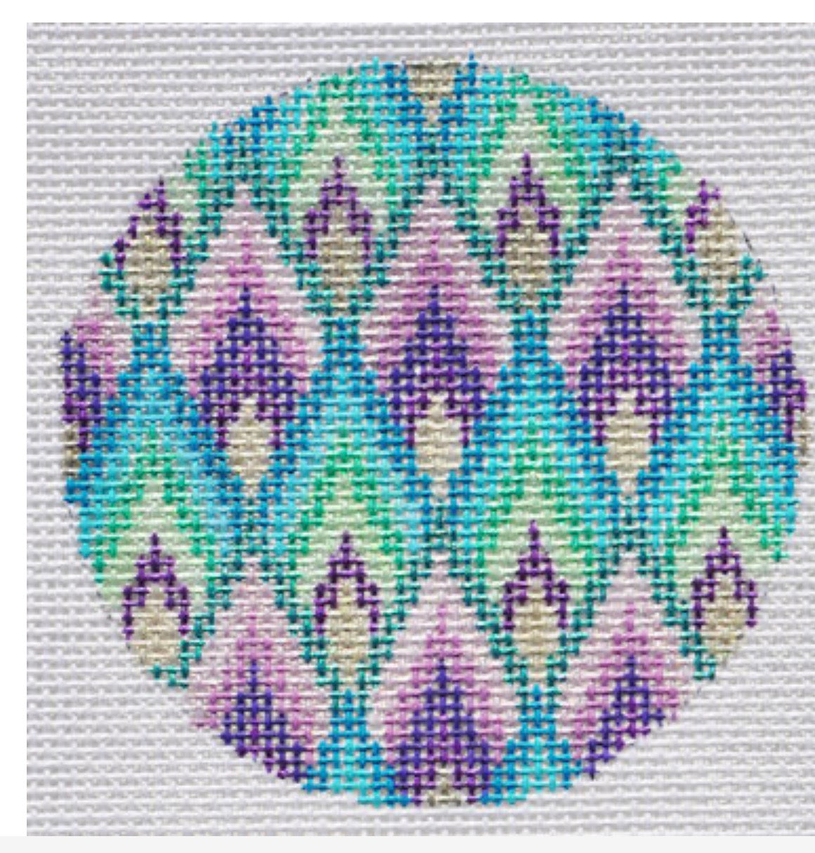 Tanya Mertel: (Blues and Purples Geometric Round 6)