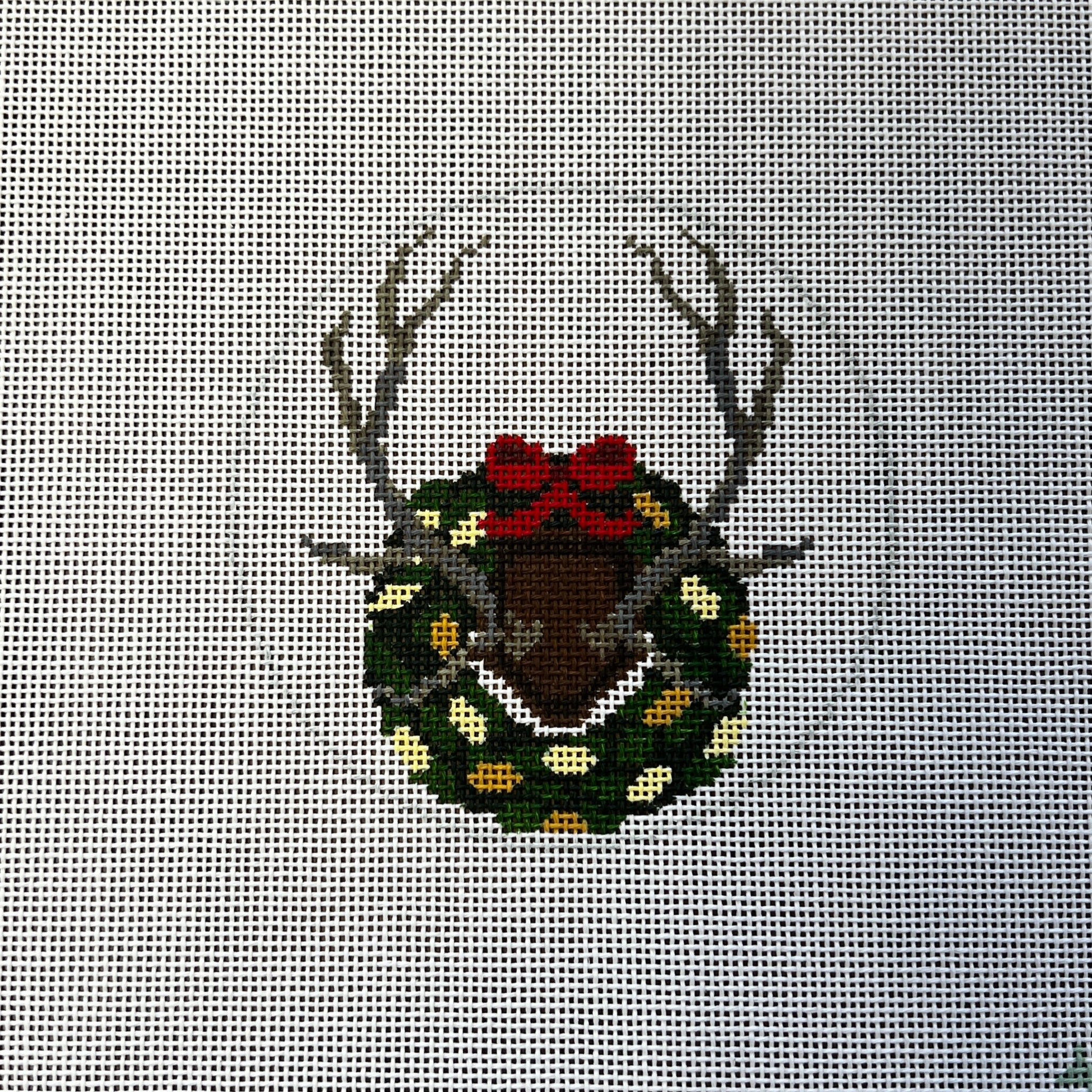 Elk Antlers with Magnolia Wreath