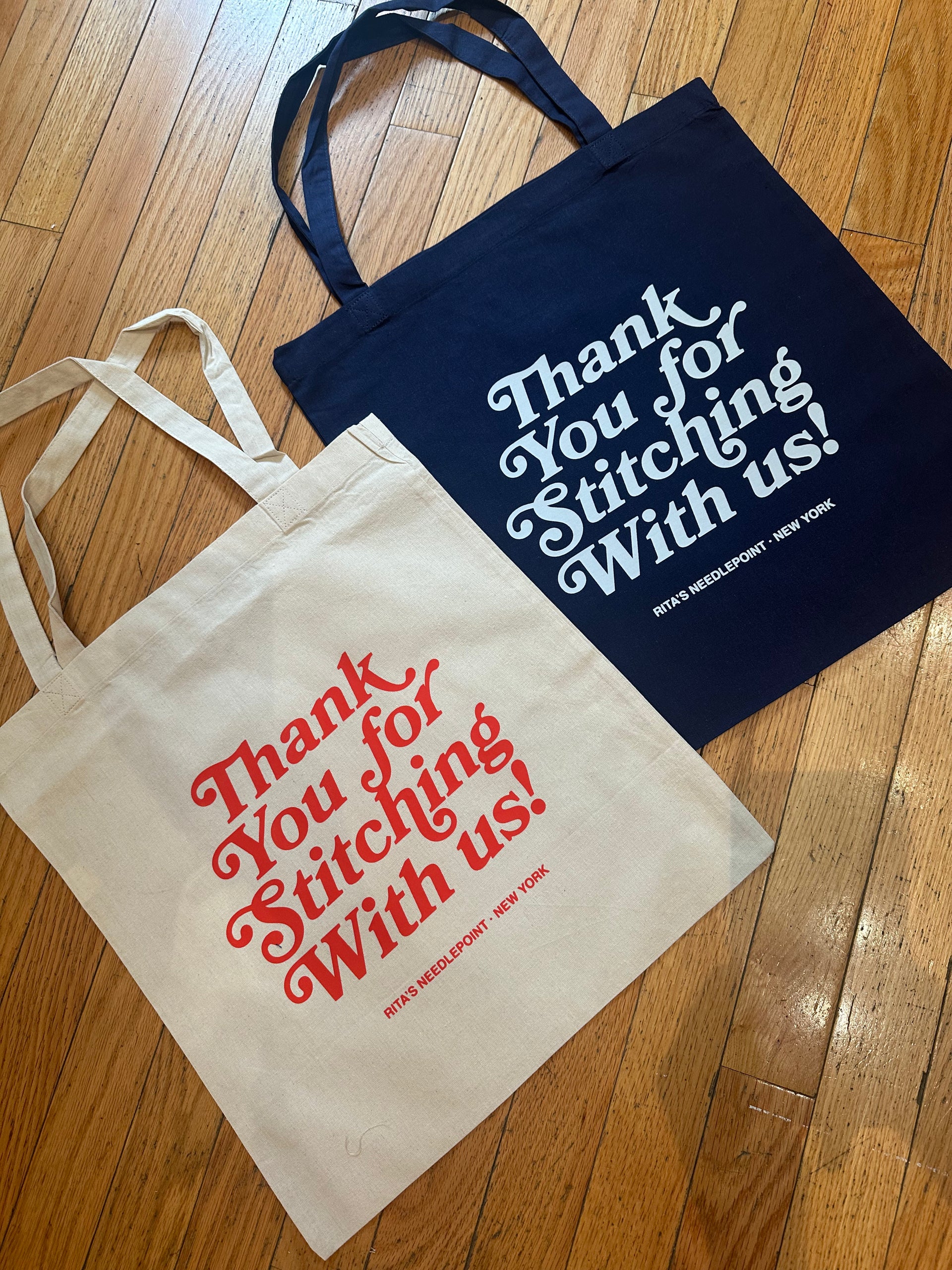 Thank You For Stitching With Us” Reusable Tote Bag – Rita