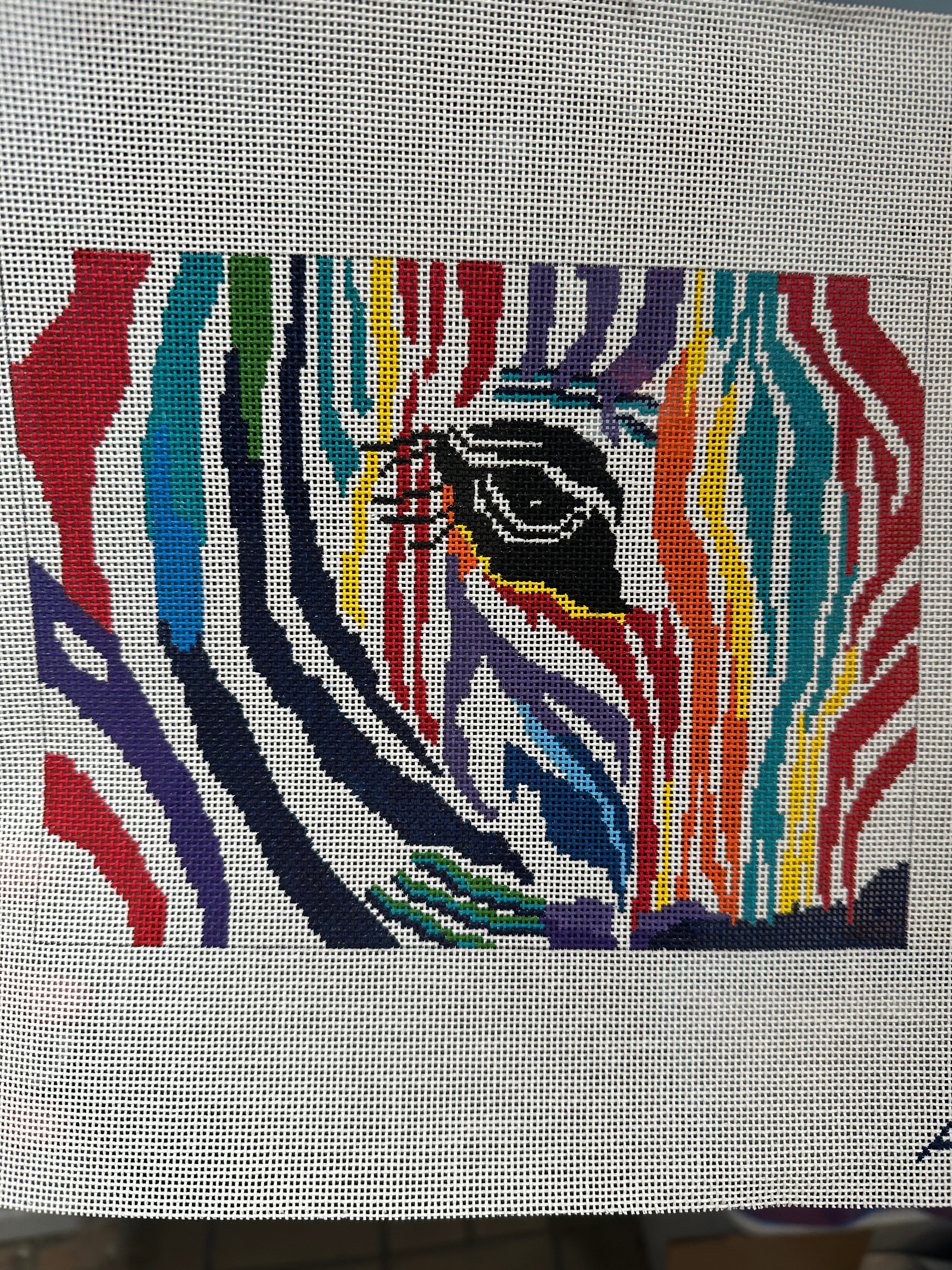 Rainbow Zebra Clutch