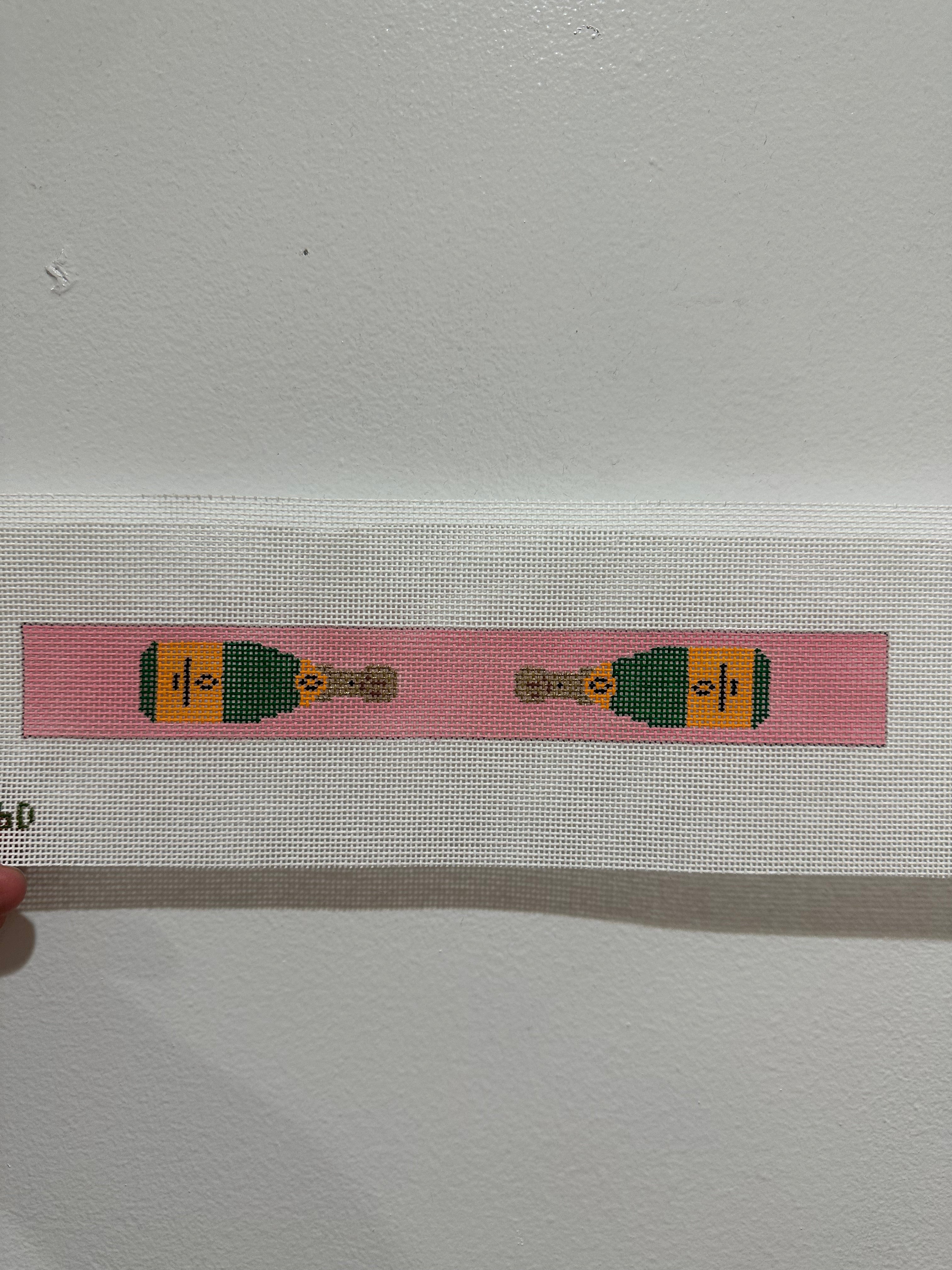 Pink Champagne Bottles Loop Key Chain