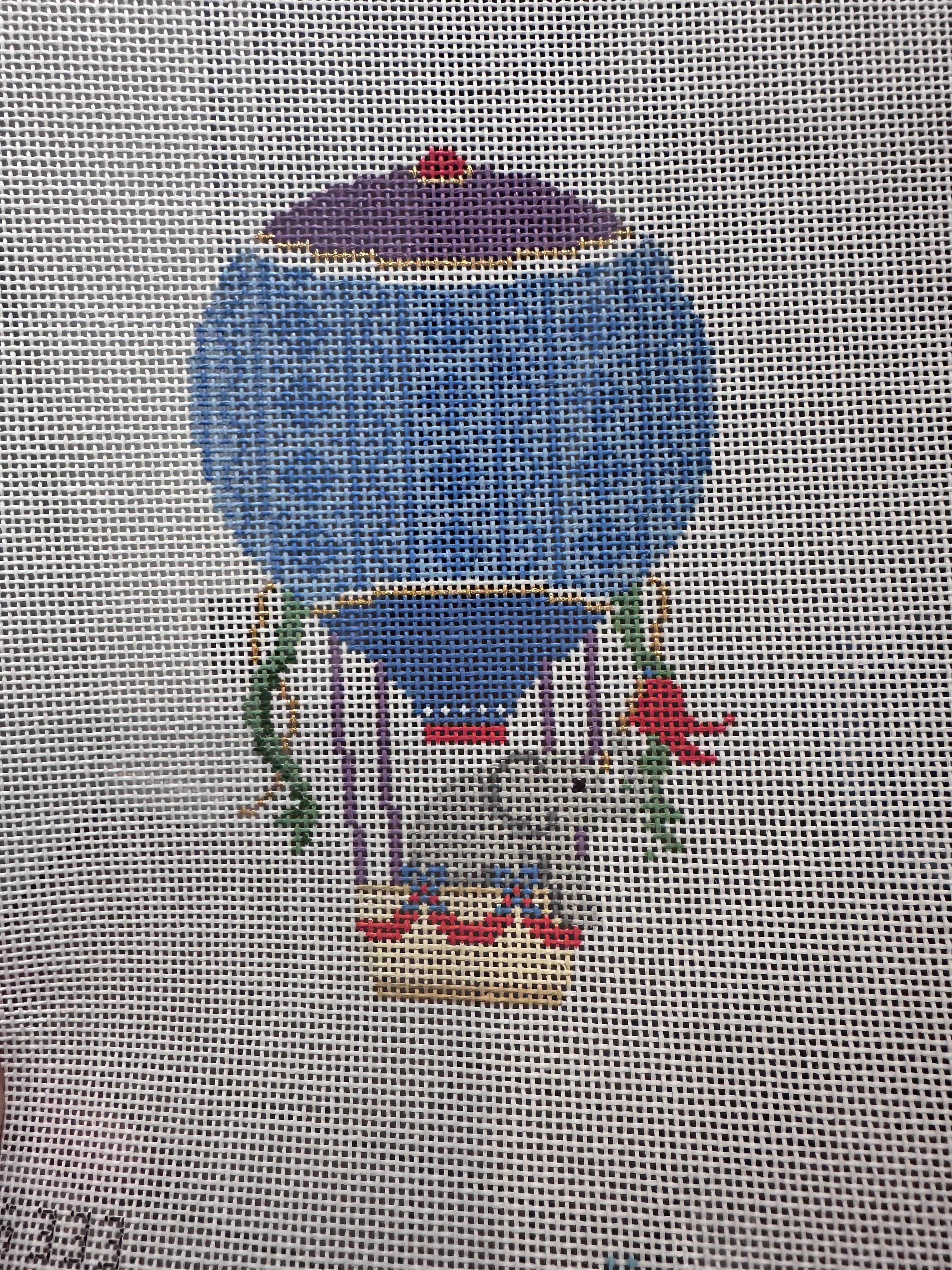 Blue and Purple Hot Air Balloon with Elephant