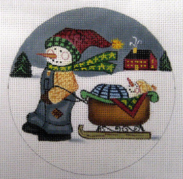 Laurie Korsgaden: Snowman and Sled