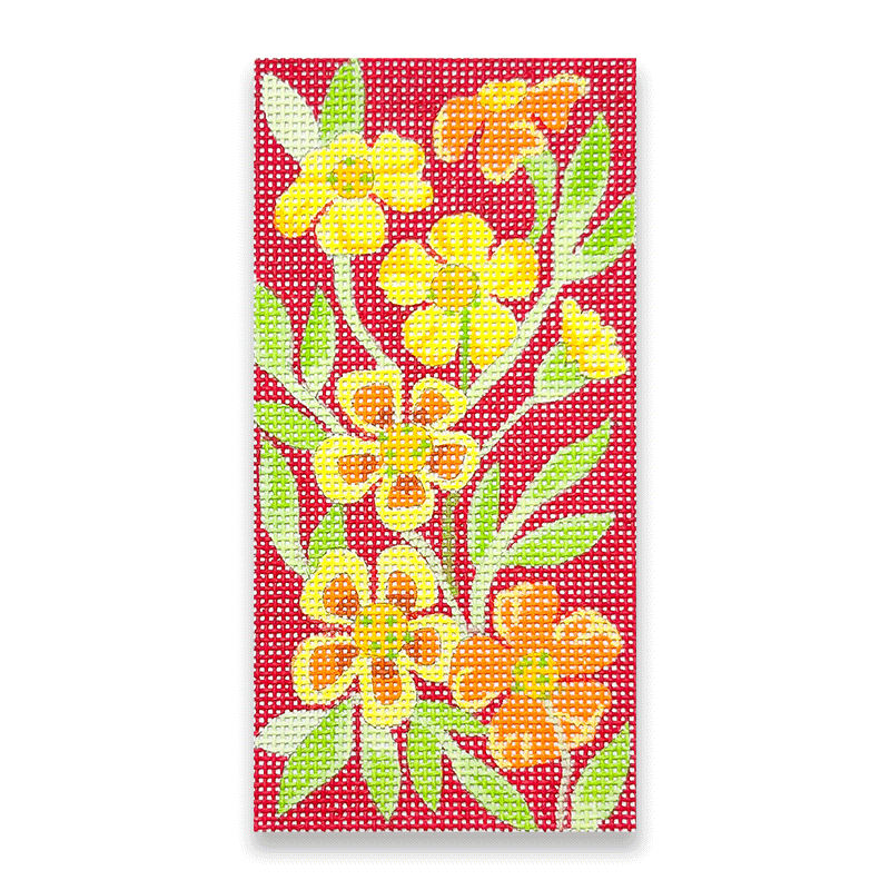 Orange & Yellow Floral Eyeglass Case