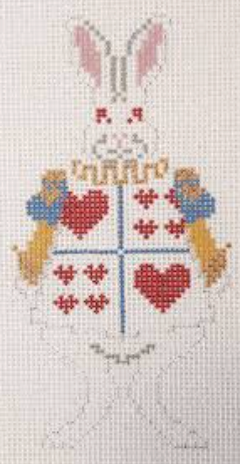 Petei Alice in Wonderland Court Rabbit needlepoint canvas