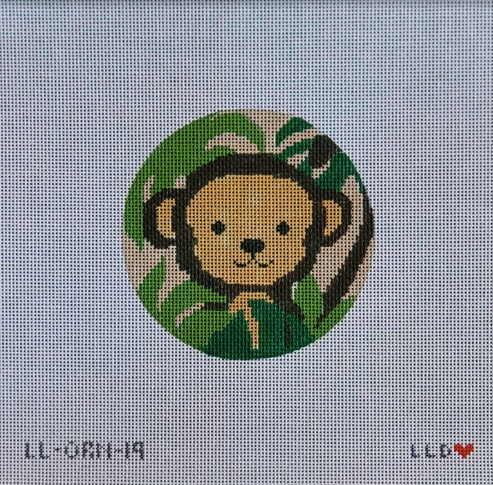 Monkey Ornament Round