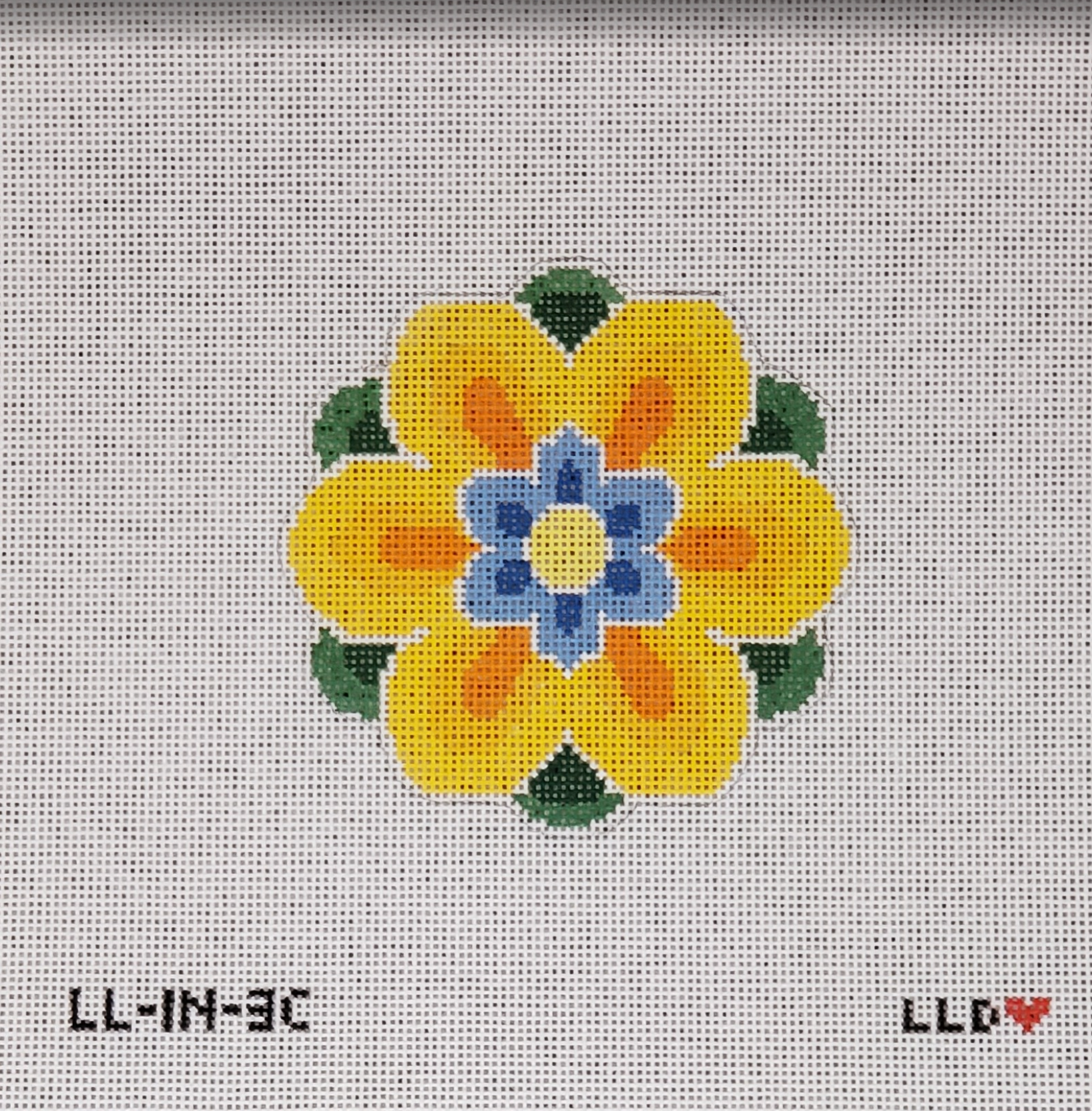 Geometric Flower Insert Yellow
