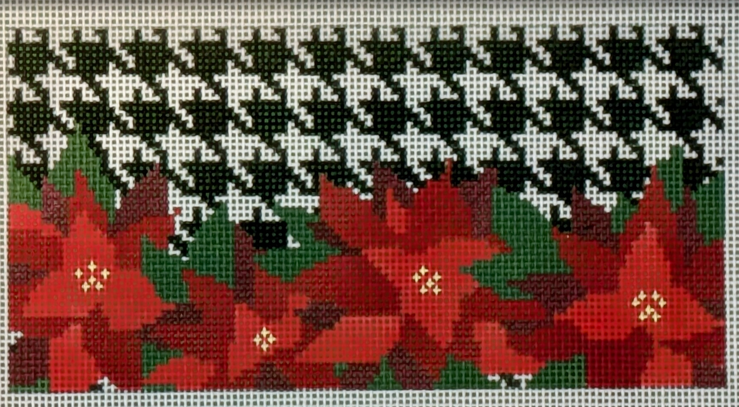 Houndstooth Poinsettia Clutch Insert