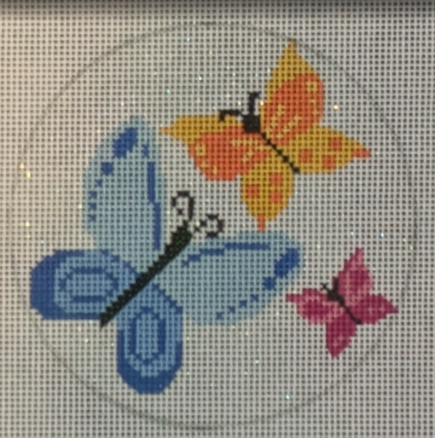 Butterfly Glittery Round