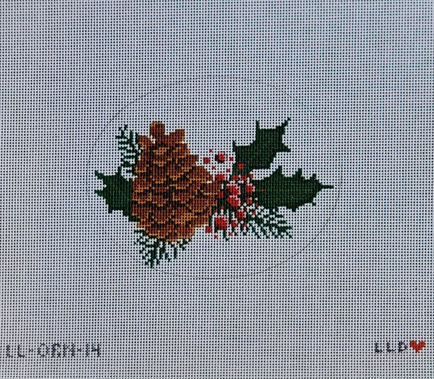 Pinecone Oval Ornament