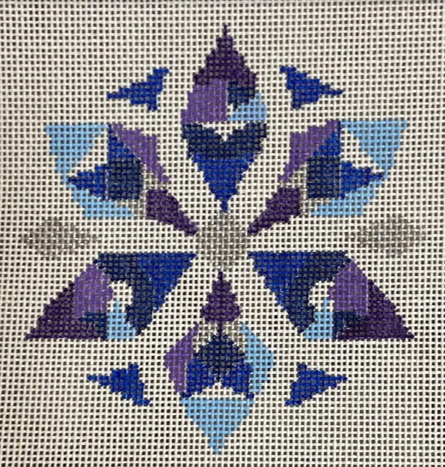 Geometric Snowflake Blue