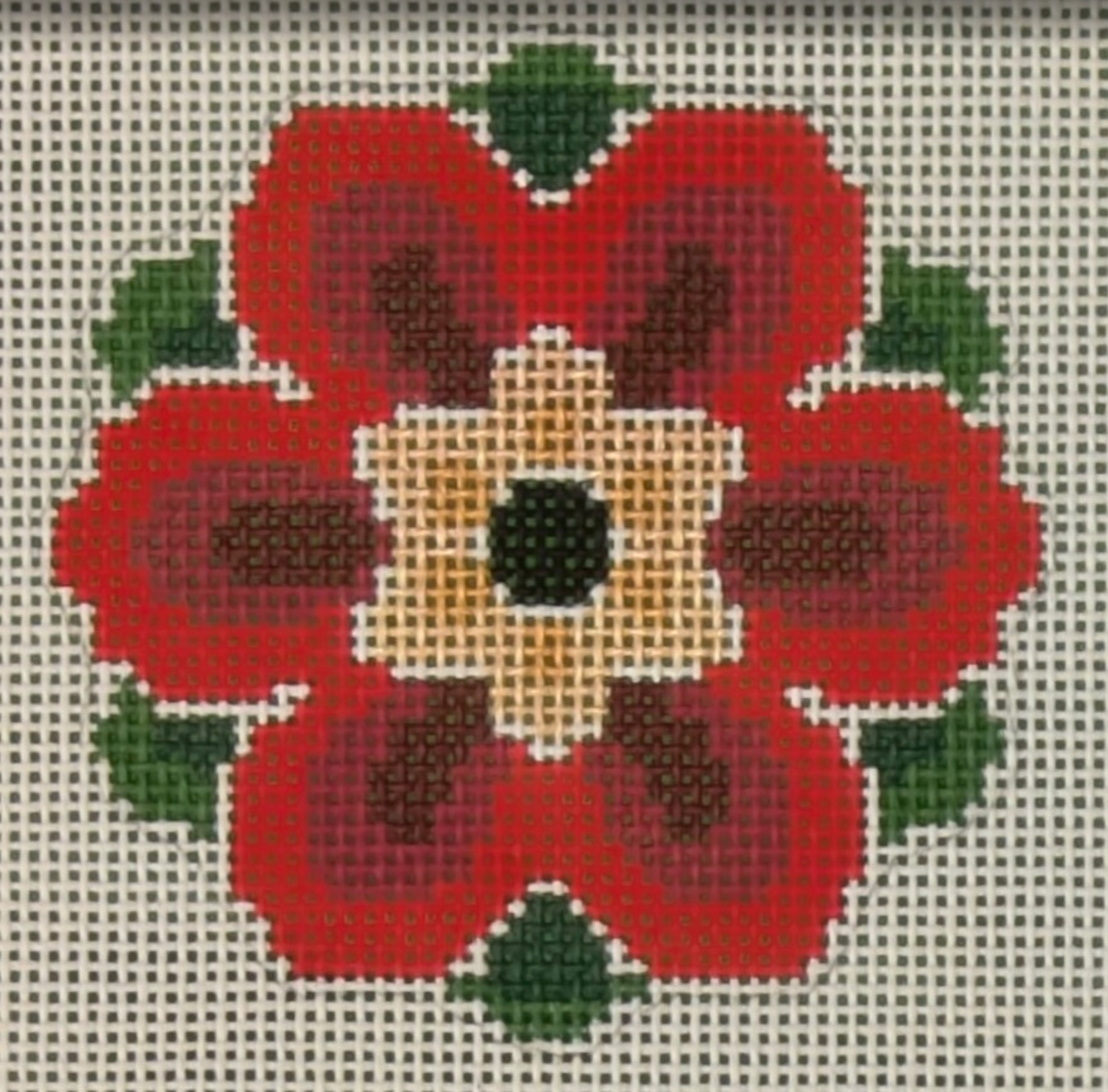 Geometric Flower Insert Red/Gold 13