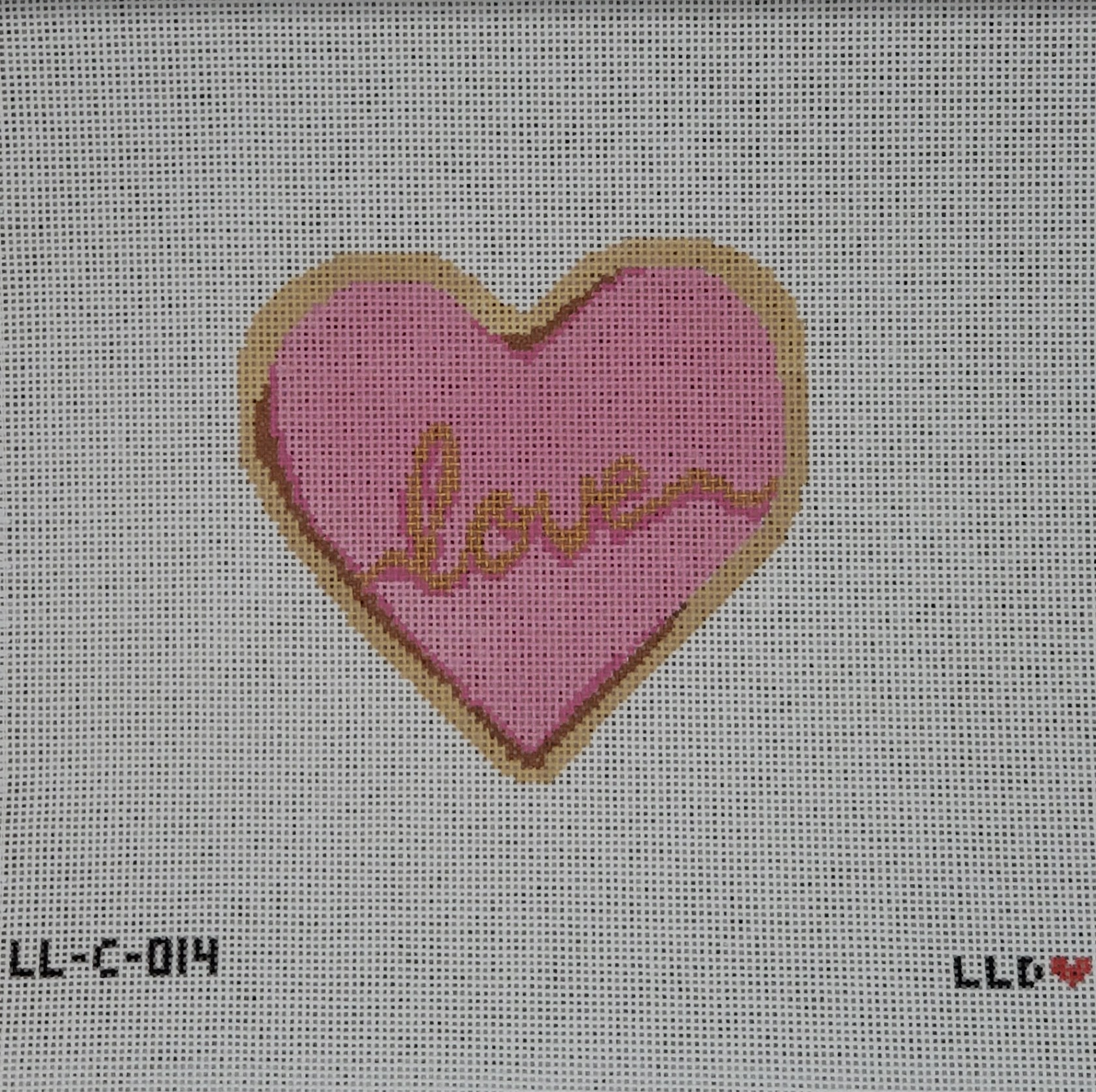 Love Heart Cookie w/Stitch Guide