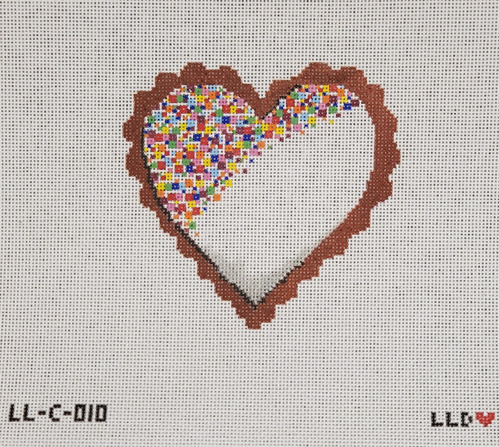 Sprinkle Heart Cookie w/Stitch Guide